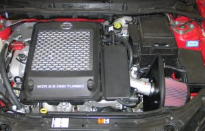 Mazda Mazdaspeed3 Performance Air Intake - K&N Engineering - Typhoon Short Ram - Silver - `07-`09
